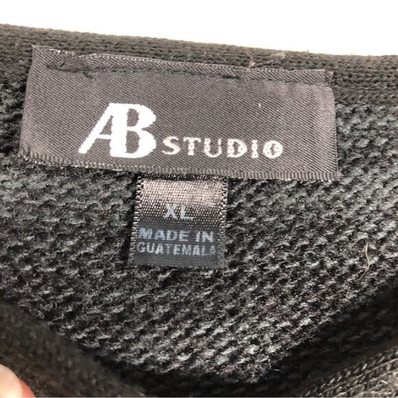 An Studio Gray/black Open-Front Cardigan XL - Picture 8 of 9